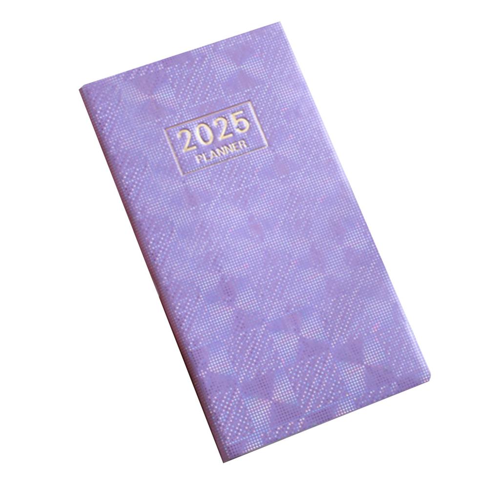 Lasers 2025 A6 Английский календарь-планировщик Цветной блокнот со звездами Кожаная обложка Тонкий еженедельный календарь-планировщик