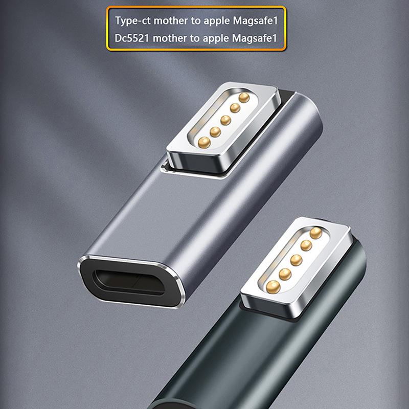 140W Type C Magnetic Adapter For Apple Magsafe 1/2/3 For Macbook Air Pro 90Degree Elbow Usb C Female Fast Charging Converter
