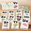 156 A-Z English Words,27 English Alphabet Flash Cards,  Alphabet Phonics English Learning Spelling Cards, Letter Pronunciation