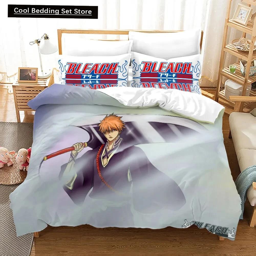 3D аниме Bleach Kurosaki Ichigo пододеяльник наволочка комплект постельного белья двуспальный твин полный двуспальный двуспальный двуспальный комплект постельного белья для взрослых и детей пододеяльник