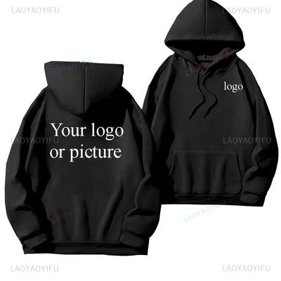 Мужской Женский Повседневный Худи с Пользовательским Принтом Текста DIY01, Кастомизированный Логотип, Персонализированный Худи, Толстовка с Пользовательским Логотипом