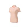 Athletics Solid Logo Sports Leisure Knit Short Sleeve T-Shirt Women Tops Light-Pink Orange A11W225130F-OR