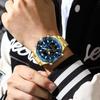 E101New Original Sports Men Wristwatch Week Date Waterproof LED Quartz Man Watch Stainless Steel Digital Men's Watches