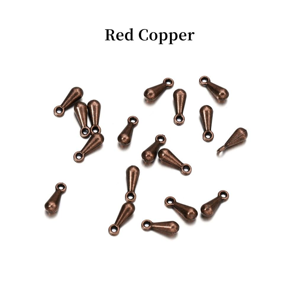 200pcs/ lot 2*7 3*9mm Gold Copper Water Drop End Beads For DIY Extender Chain Pendant Jewelry Making Findings Accessories