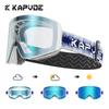 KAPVOE New Photochromic Ski Goggles Sunglasses Double Magnet Adsorpt Layers UV400 Anti-fog Coatings Snowmobile Skiing Sunglasse