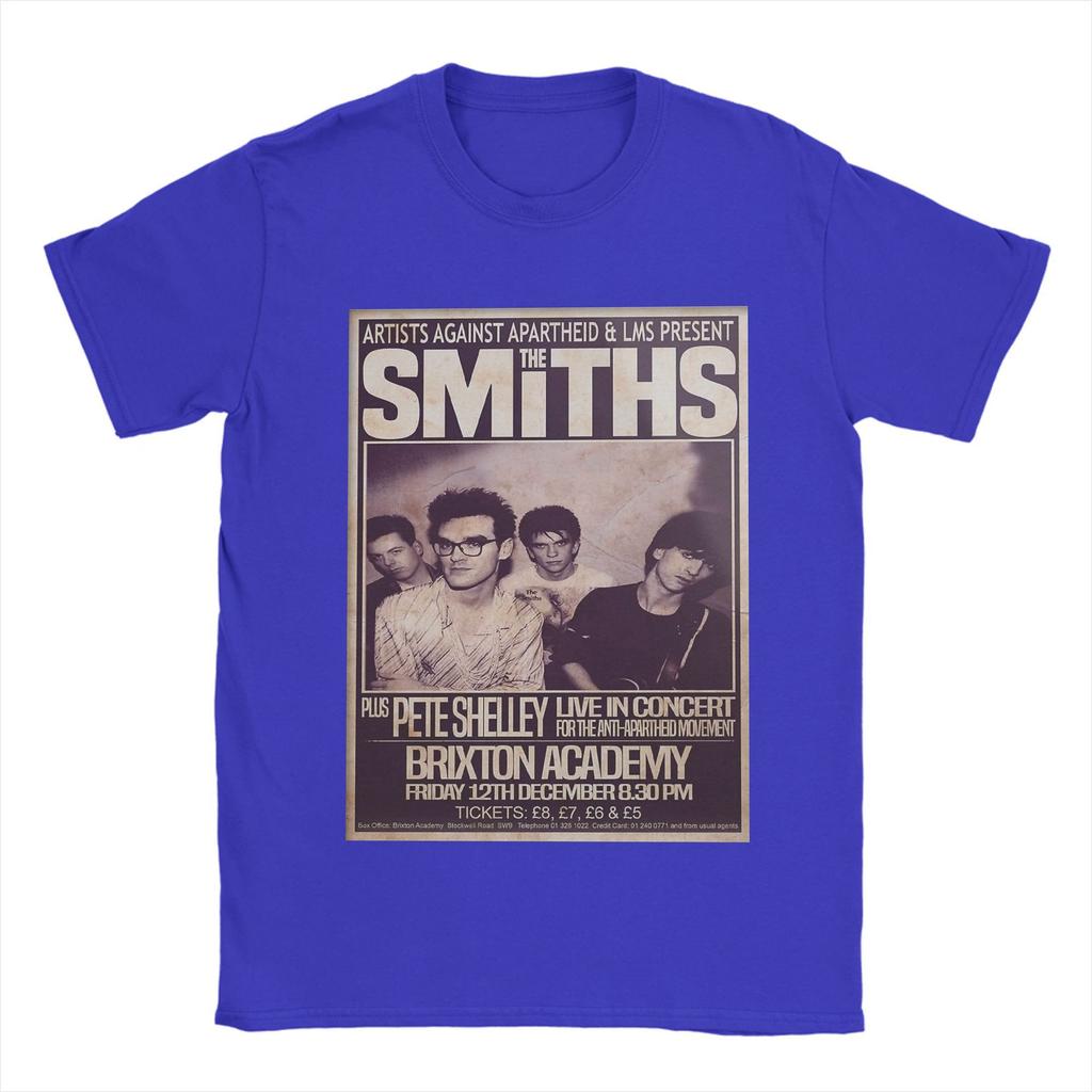 The Smiths    Футболки для мужчин 1986 Финальный концерт Новинка Чистые Футболки Круглый вырез Короткий рукав Футболки Идея для подарка Одежда