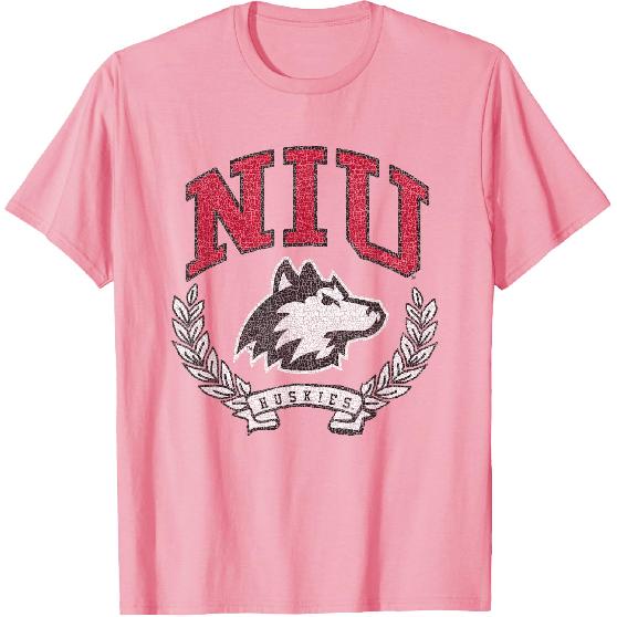 Elite Authentics Northern Illinois Huskies Men's White Vintage Logo T-Shirt - Small