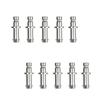10 Pcs Luer Taper Universal Metal Airway Connector, NIBP Cuff Connector, Air Hose Tube Adapter, Suitable for 4 Mm Convert 5 Mm Inner Diameter Hose