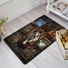 Rabbit Portraits Gothic Frames Pattern Rug Floor Mat for Living Room or Bedroom Soft and Comfortable Carpet a Gift for Birthday and Holiday.