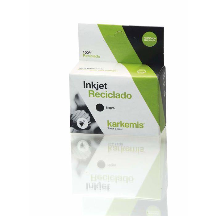 Cartouche d'encre recyclée - Karkemis - Noir - 42 ml - Compatibilité HP - Dimensions 7.5x14x4 cm