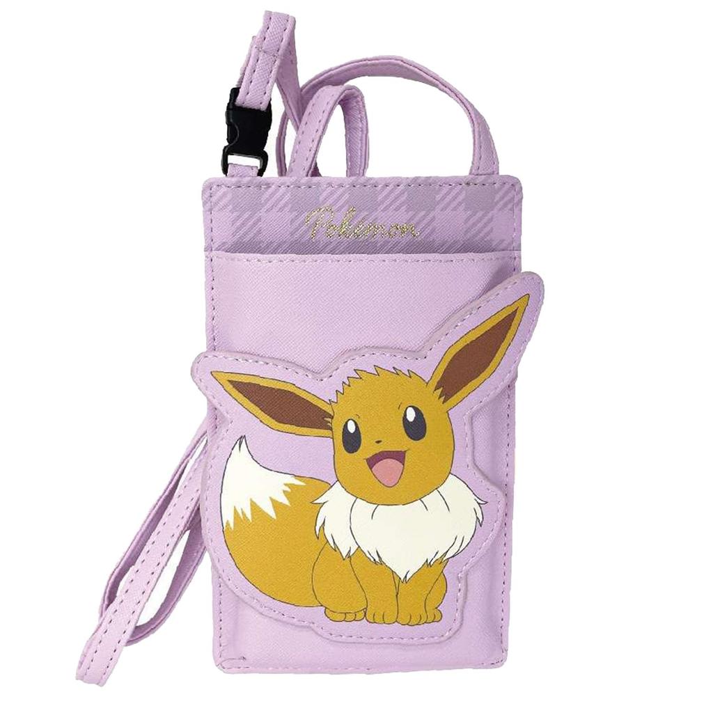 sun art Pokemon Wallet Shoulder Bag Eevee Die-Cut PM-4504-PUR