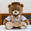 Плюшевая игрушка Медведь с ремешком на штанах и жилеткой в качестве украшения, подарок на день рождения для детей