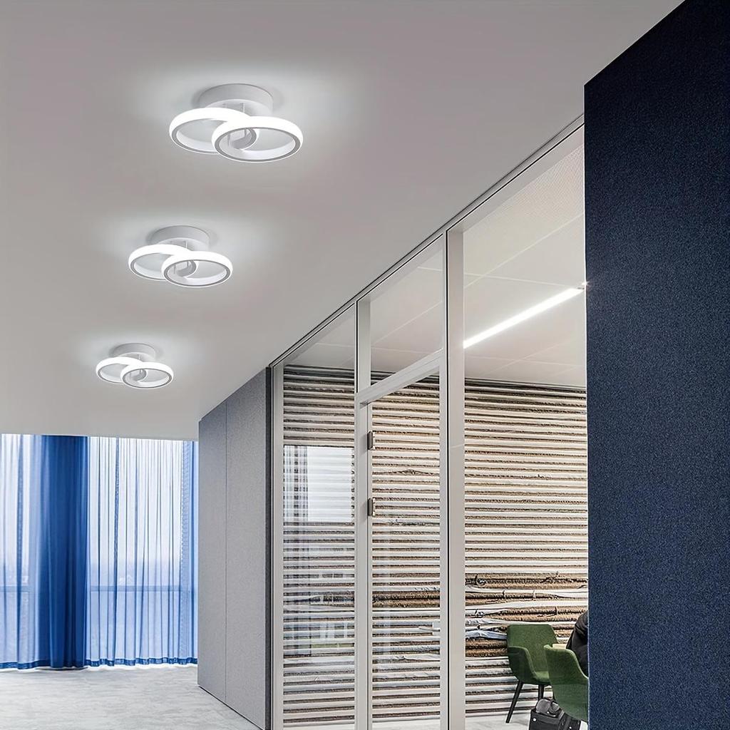 11,02-дюймовый светодиодный современный потолочный светильник с регулируемой яркостью, 3-цветная круглая современная люстра с затемнением, потолочная лампа для спальни, кухни, коридора, гардероба