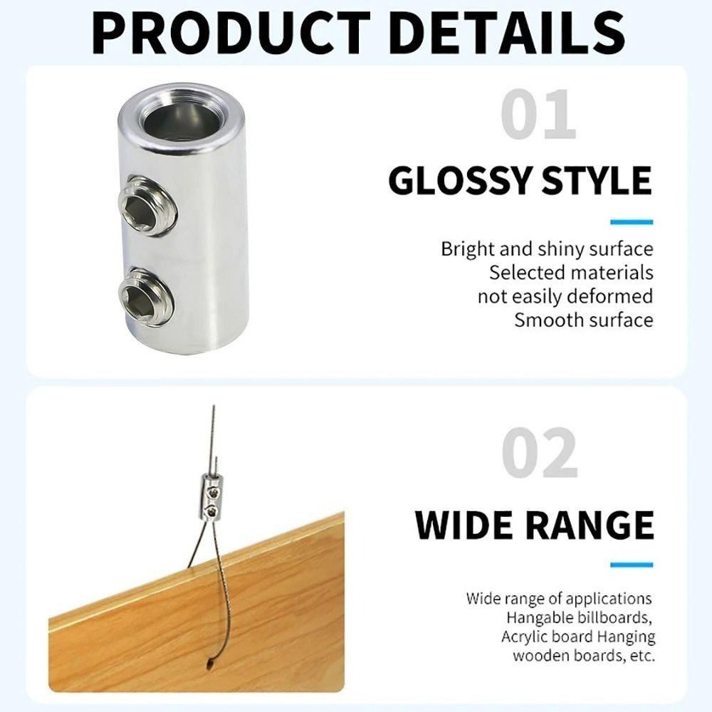 Adjustable Steel Wire Rope Clip Metal Hanging Clip New Stainless Steel Cable Clamp