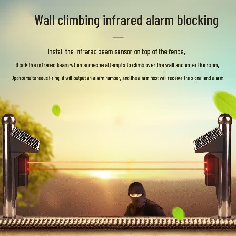 Jinshengan Solar Wireless Outdoor Infrared Beam Detector
