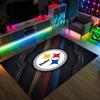 Pittsburgh Steelers Design Crystal Velvet Carpet Cozy Non?Slip Printed Rug For Bedroom Living Room Entrance