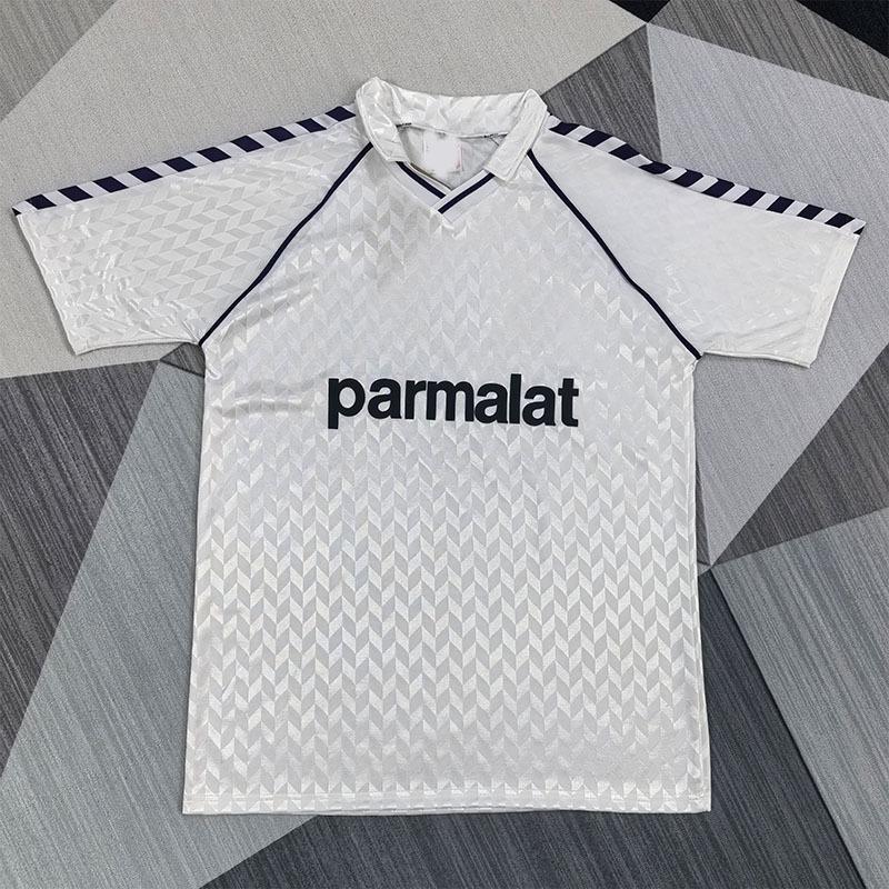 Vintage 1986-87 Real Madrid home white short-sleeved football jersey