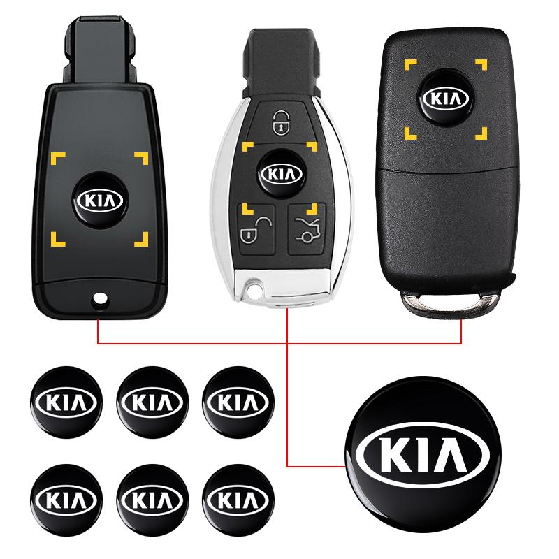 2/5/10 шт. 14 мм Наклейки-эмблемы на ключ автомобиля Для KIA Sportage Ceed Sorento Cerato Optima Picanto Rio Soul Niro Sonic Автоаксессуары