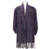 Foreign Trade Plaid Solid Color Mink Long-Sleeved Shawl Women'S Warm Jacquard Double-Sided Shawl Knitted Cape