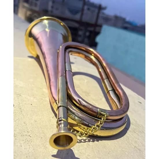 Nautical Marine Handmade Brass Finish Instruments Military Forces Bugle