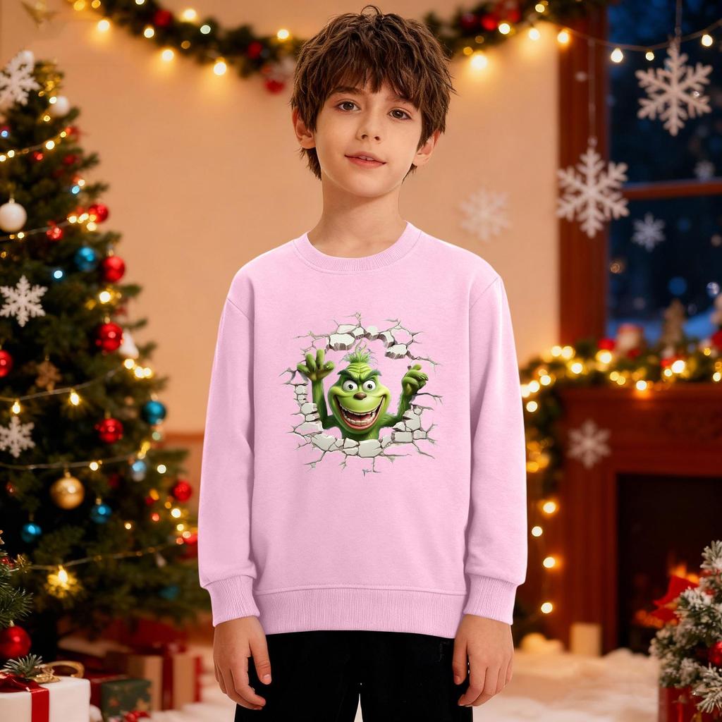 Christmas Sweatshirt Boys Girls Ugly Xmas Christmas Shirt Crewnek Toddler Long Sleeve Pullover Outfit Tops