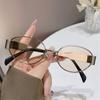 Metal Frame Oval Sunglasses Summer Classic Shades Fashion Punk Sun Glasse  for Women & Men