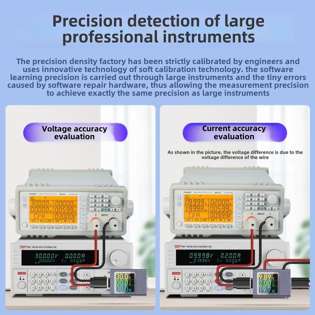 Тестер быстрой зарядки Type-C PD, многофункциональный кабельный цифровой измеритель напряжения и тока с ЖК-дисплеем для зарядки через USB