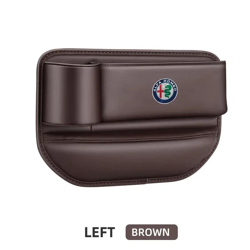 kpaxs9 Car Seat Gap Organizer Multifunction Console Crevice Storage Box For Alfa Romeo GT 147 159 156 166 Giulietta Tonale Volante 8C