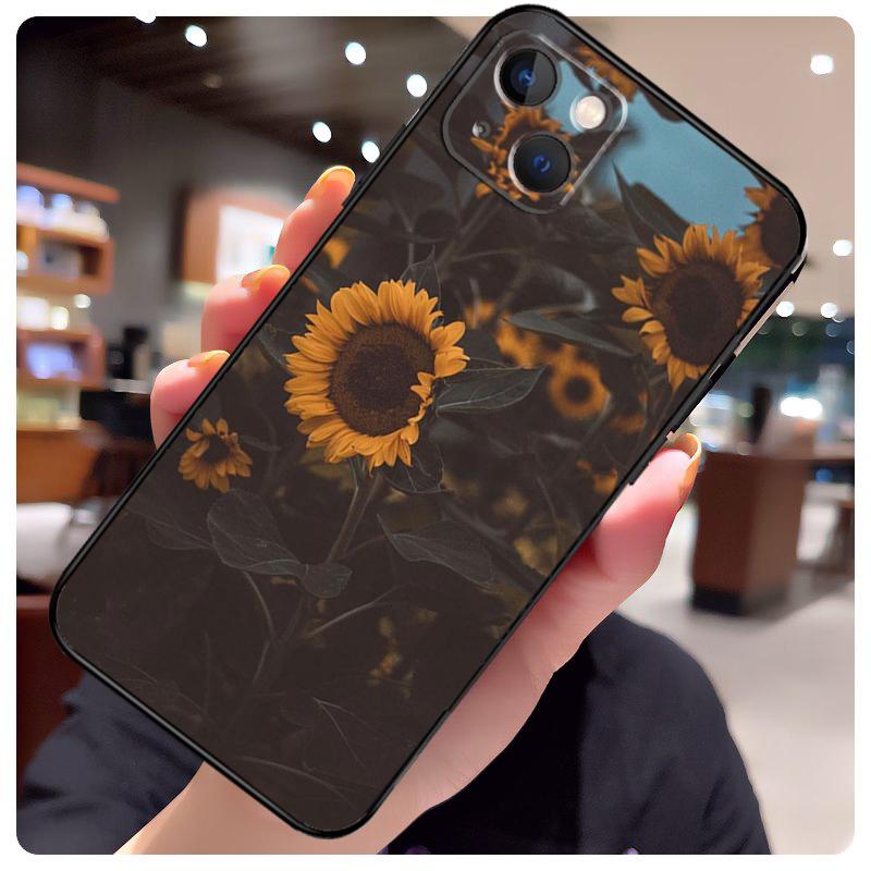 Солнечный чехол с подсолнухом для iPhone 15 Pro Max 14 13 12 11 16 17 Pro Max mini 15 16 Plus 16e 17 Air Чехол для телефона