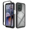 Гибридный противоударный чехол 2 в 1 для Motorola Moto G55 6,49 дюйма Жесткий пластик ТПУ Рамка Прозрачная Акриловая Задняя крышка