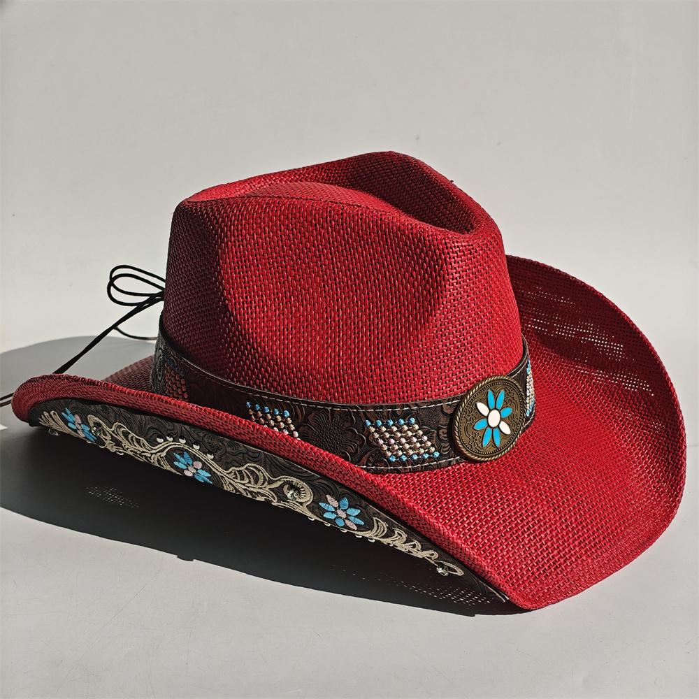 New Embroidery Accessories Straw Cowboy Hat For Women And Men – Western Sun Hat For Country Concert Rodeo And Cowgirl Outfit
