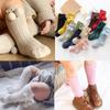 New Autumn Winter Toddlers Girls Cotton Socks Knee High Soft Infant Baby Long Socks With Balls Children's Socks For Christmas