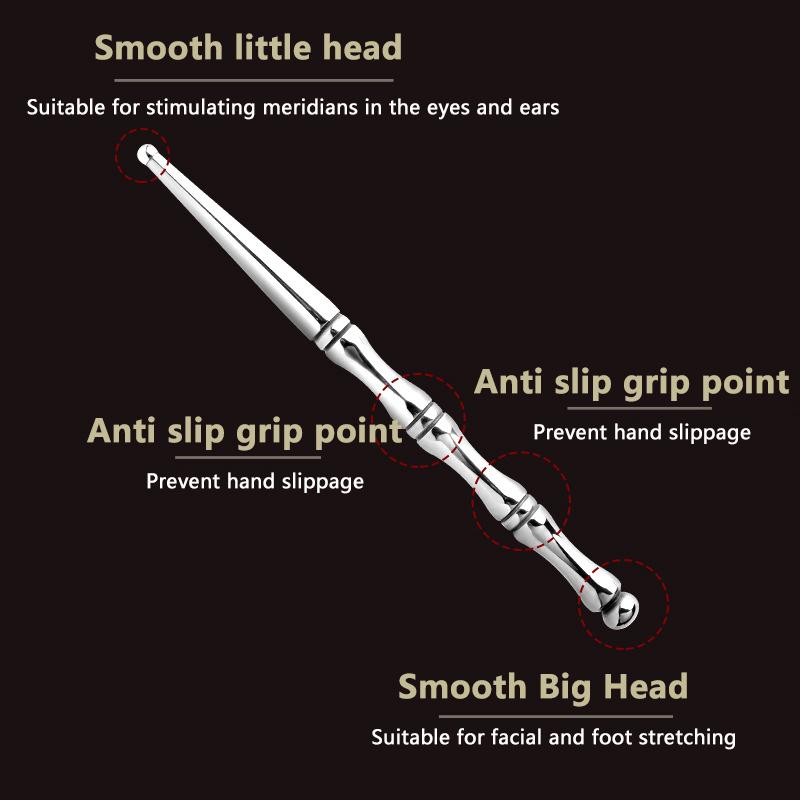 Ручная акупунктурная ручка из нержавеющей стали, глубокий точечный массажер, инструмент для расслабляющего массажа тела, обезболивающая терапевтическая палочка