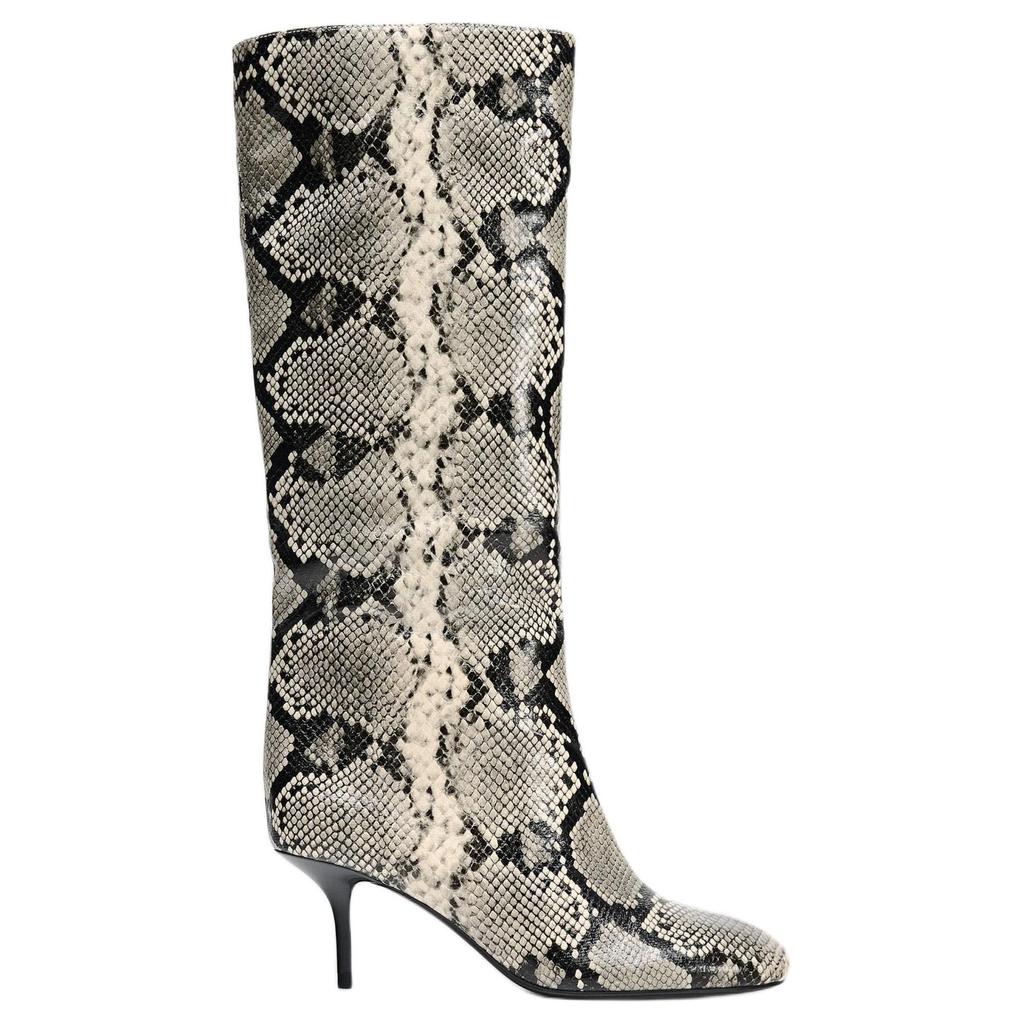Zara Pu Fashion High Heel Animal Print Knee High Boots 6.5cm Women Boots Multicolor 12830510202