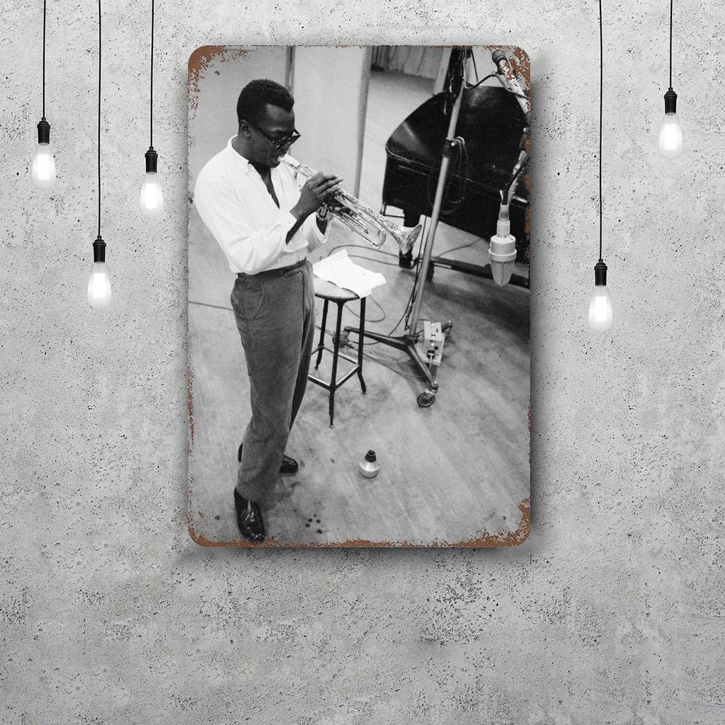 Miles Davis Vintage Metal Tin Signs Posters Decor Retro Metal Plaque Wall Art Decor for Garage Bar