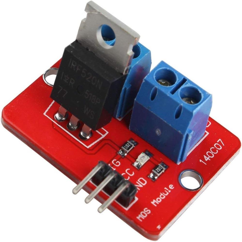 5 шт. IRF520 MOSFET красный Микроконтроллер irf520 mosfet Кнопочный драйвер для Arduino MCU ARM Arduino