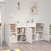 VidaXL Buffet Blanc brillant 160x36x75 cm Bois d'ingénierie 3074933