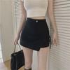 2023 Women's Plus Size High Waist A-Line Irregular Short Skirt with Slimming Straps