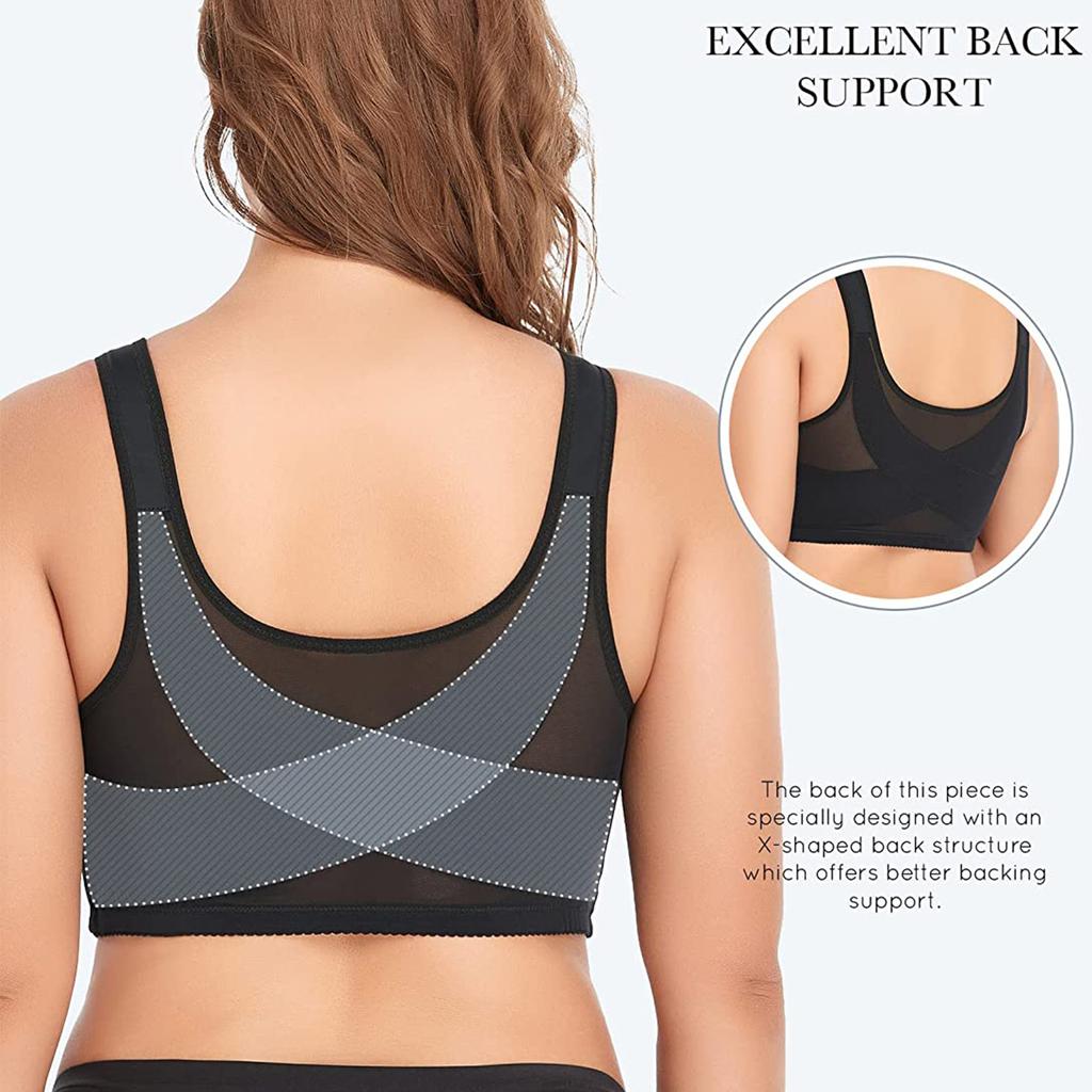 Корректор осанки с застежкой спереди, бюстгальтер с подтяжкой, женский бюстгальтер больших размеров с эффектом пуш-ап, нижнее белье с перекрестными бретелями на спине, сексуальное кружевное белье