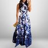 Spring New Women's Clothing, Personalized and Stylish Sleeveless Printed Long Dress