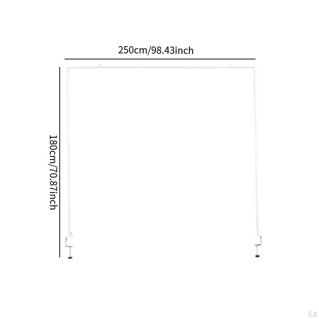 Over The Table Rod Stand with Clamps Assembly Required Heavy Duty Holder Metal Balloon Arch