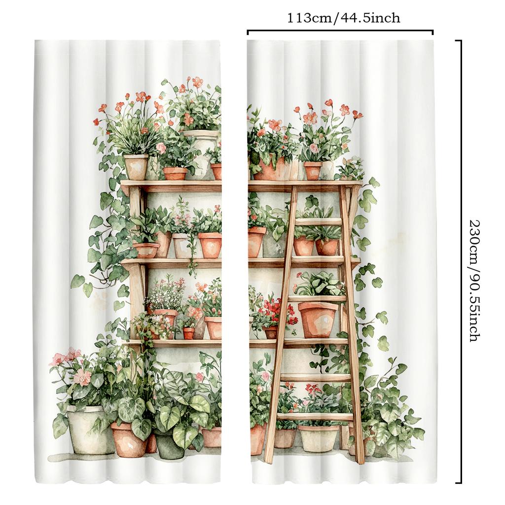 2 шт. Кухонные шторы с цветочным принтом и растениями, короткие шторы-кафе с зелеными листьями для прачечной и столовой, декоративные шторы