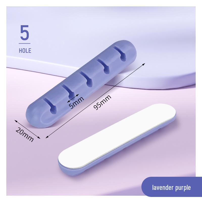 Multi-Hole Self-Adhesive Cable Organizer and Power Cord Holder
