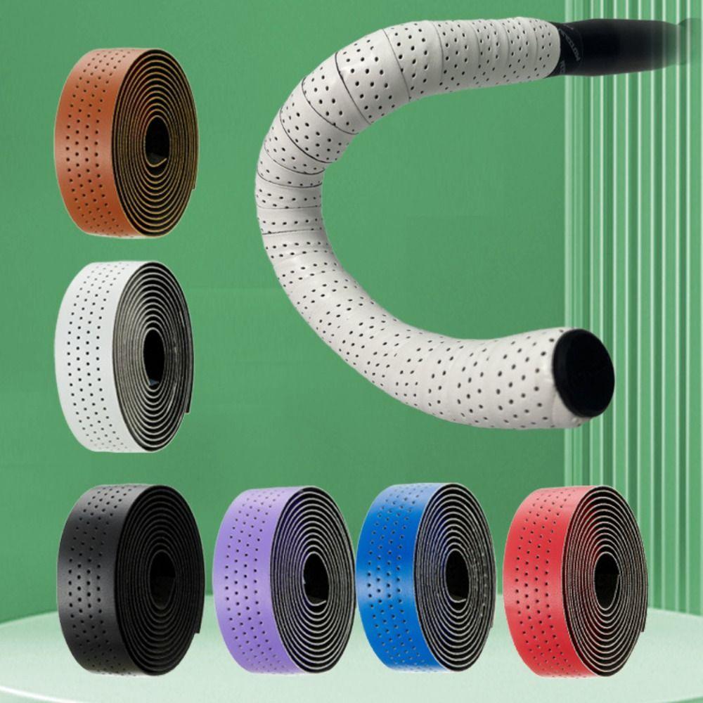 Противоскользящие ремешки для руля велосипеда, дышащие, с 2 заглушками, прочные обмоточные ремешки для руля