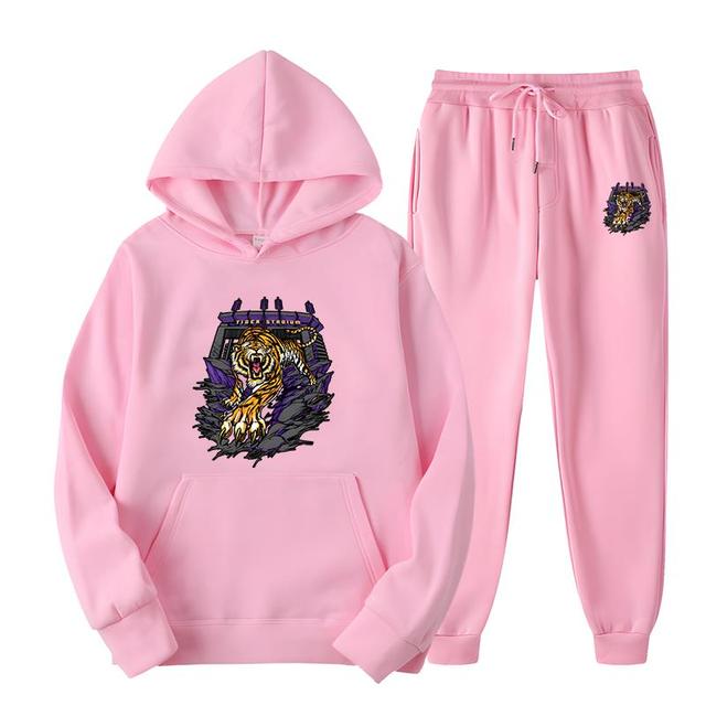 Готический ретро с принтом свирепого тигра для женщин, весна и осень, новый оригинальный дизайн, комплект с капюшоном, чистый хлопок, свободный уличный