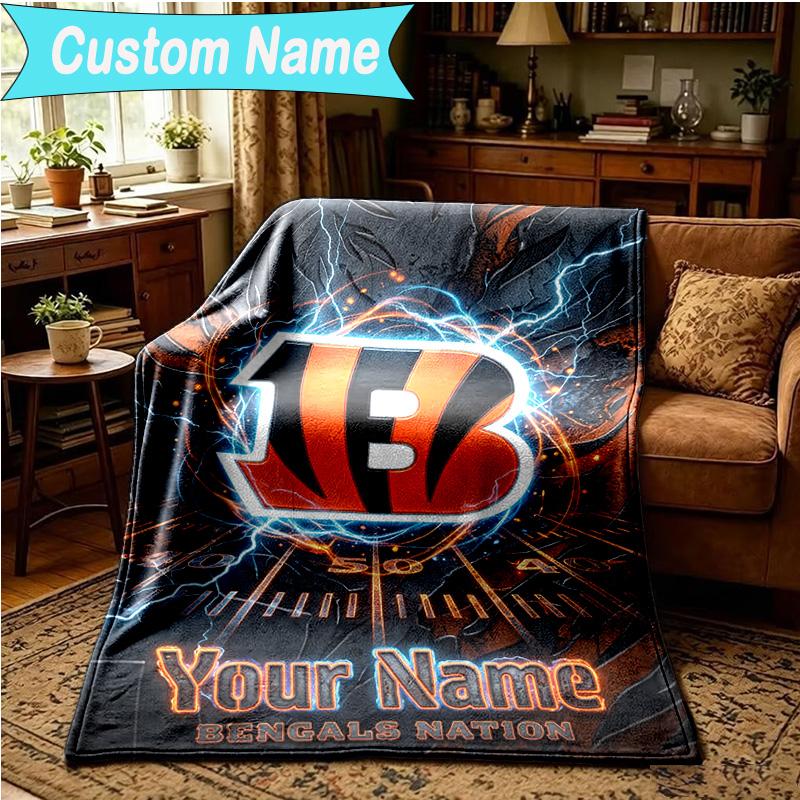 1PC Custom Name Blanket Cincinnati Browns Legacy Flannel blankets Patterns Throw Blanket All-Season Soft Gift for Couch, Bed, Camping, Birthday gifts