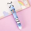 1 Piece Lytwtw's Cute Ballpoint Pen Press Cartoon Panda Multicolor 10 In 1 Colors Stationery School Office Supply Creative Kids