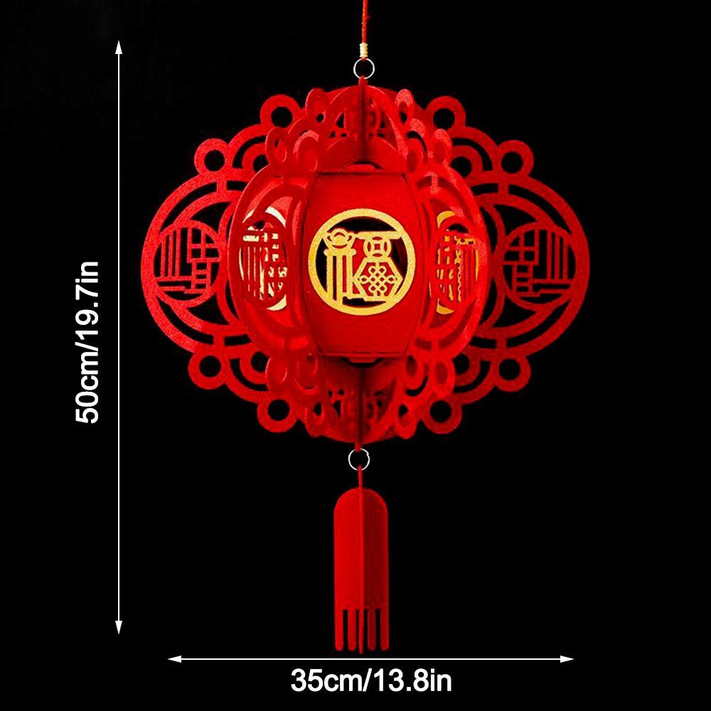 Non-woven 2025 Chinese Lantern Spring Festival Decoration Chinese New Year Lantern