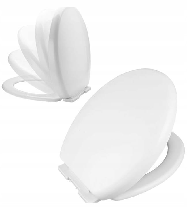 Soft-Closing Toilet Seat for WC, 43.5x37x5.
