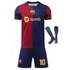 Barcelona Yamal Kids Soccer Jersey Blue Youth Athletic Sportswear Breathable Quick-Dry